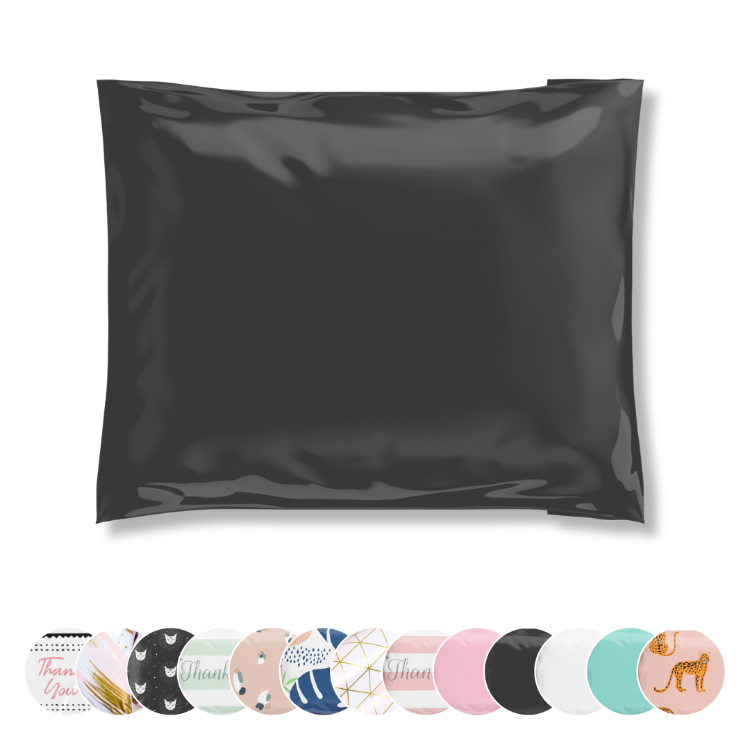 10x13 Black Poly Mailers 200 Pack