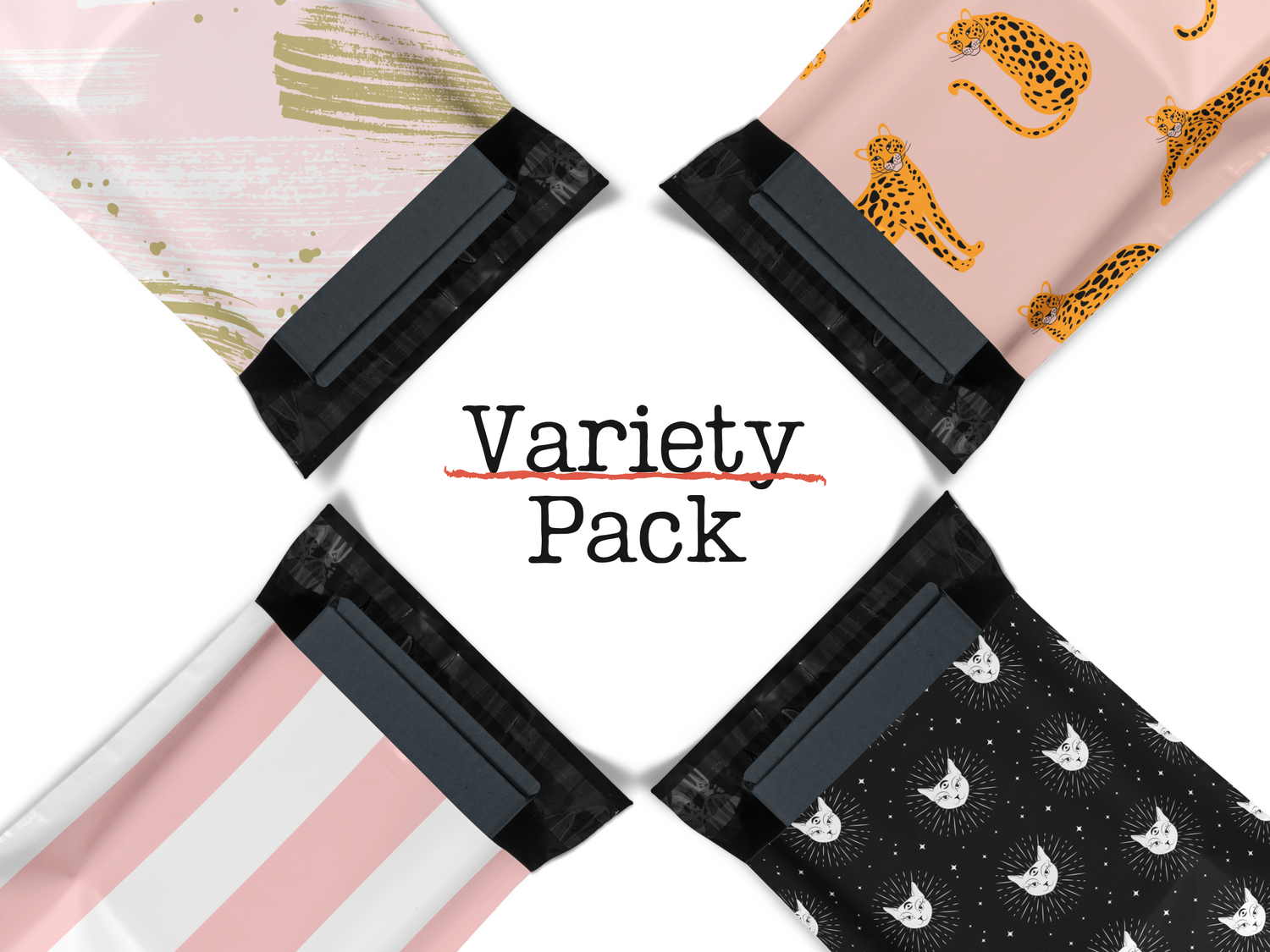 10x13 Variety Pack 2 Poly Mailers 100 Pack