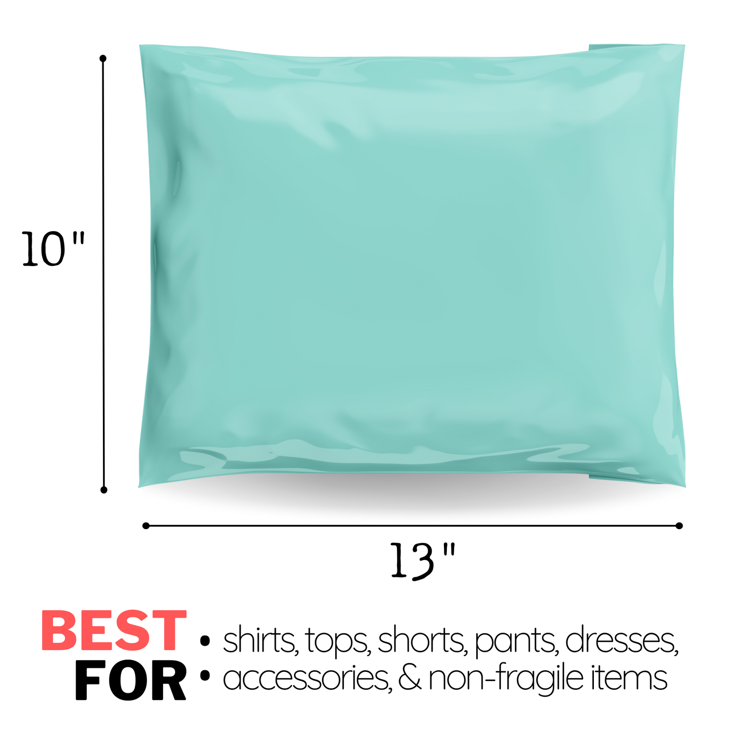 10x13 Teal Poly Mailers 200 Pack