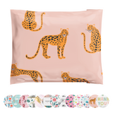 10x13 Strawberry Safari Pink Cheetah Poly Mailers 100 Pack