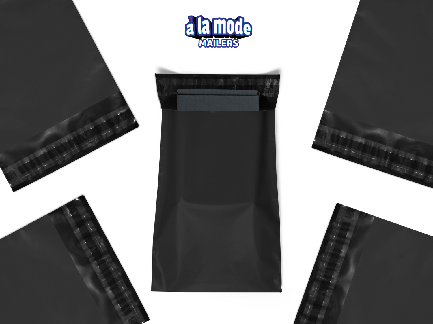 10x13 Black Poly Mailers 200 Pack