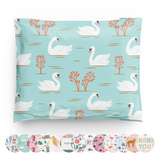 10x13 Swan Teal Bird Floral Poly Mailers 100 Pack