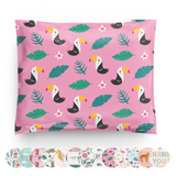 10x13 Tropical Toucan Pink Poly Mailers 100 Pack