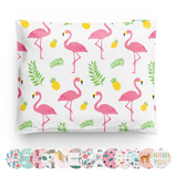 10x13 Tropical Flamingo Pineapples Pink Poly Mailers 100 Pack